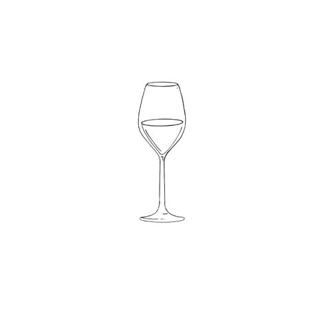 Wine Glass Outline Tattoo, One Line Wine Glass Drawing, Wine Glass Line Tattoo, Wine Glass Tattoo Ideas, Dainty Wine Glass Tattoo, Wine Glass Minimalist Tattoo, One Line Wine Glass Tattoo, Simple Wine Glass Tattoo, Fine Line Wine Tattoo