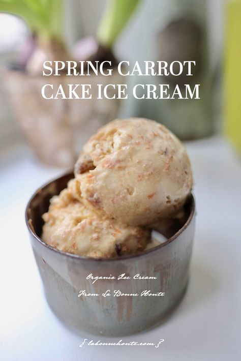 Carrot Cake Ice Cream Recipe, Carrot Cake Ice Cream, Frozen Deserts, Organic Ice Cream, Gourmet Ice Cream, Frozen Yogurt Recipes, Sorbet Ice Cream, Cake Ice Cream, Chilled Desserts