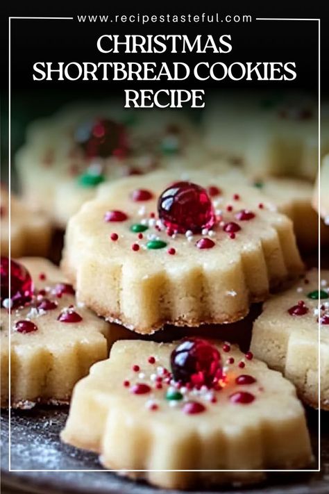 These 4-Ingredient Christmas Shortbread Cookies are a simple and festive treat that combines buttery shortbread with a pop of sweetness from maraschino cherries. They’re quick to make, deliciously light, and perfect for holiday gatherings or as a homemade gift. With only four ingredients, these cookies are an easy, flavorful addition to your holiday cookie collection! 4 Ingredient Christmas Shortbread Cookies, Christmas Short Bread Cookie Recipe, Thick Shortbread Cookies, Sparkling Shortbread Cookies, 4 Ingredient Shortbread Cookies, Christmas Shortbread Cookies Recipes, Shortbread Cookie Recipe Christmas, Maraschino Cherries Recipes, Cherry Shortbread Cookies