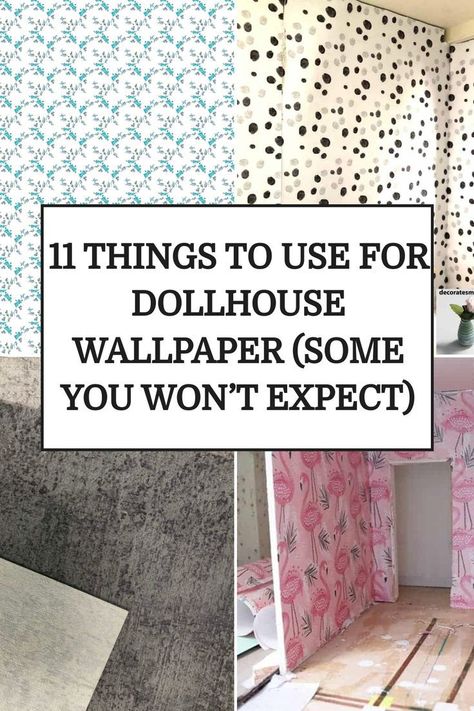 Printable Wallpaper, Dollhouse Makeover, Barbie House Furniture, Dollhouse Decorating, Diy Barbie House, Dollhouse Wallpaper, Doll House Wallpaper, Miniature Dollhouse Accessories, Dollhouse Miniature Tutorials