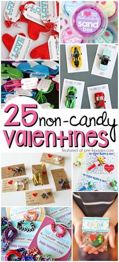 25 Non Candy Valentines for Preschool and Kindergarten Kids. Super Cute Ideas for Valentine's Day! Non Candy Valentines, Candy Valentines, Saint Valentin Diy, Kindergarten Valentines, Valentines Bricolage, Valentine's Day Crafts, Valentinstag Party, Sticker Printable, Valentines Gift Bags