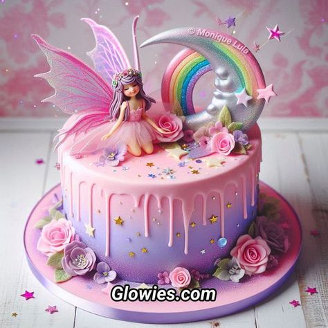 Rainbow Ballerina Cake, Butterfly Theme Cake 1st Birthdays, Butterfly Theme Birthday Cake, Fairy Theme Cake, Sofia Birthday Cake, Butterfly Theme Cake, Glow Fairy, Baby 1st Birthday Cake, Fairy Ballerina