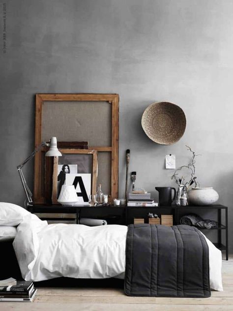 35 Edgy industrial style bedrooms creating a statement Minimalist Bachelor Pad, Bachelor Bedroom Ideas, Industrial Style Bedroom, Minimal Interior Design, Dekorasi Kamar Tidur, Bachelor Pad, Trendy Bedroom, Minimalism Interior, Bedroom Vintage