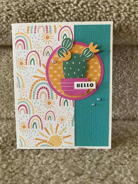 Cactus Card Ideas, Cactus Cards Handmade, Cactus Cards, Plant Cards, Flowering Cactus, Homemade Card, Cactus Flowers, Cards Scrapbooking, Cards Birthday