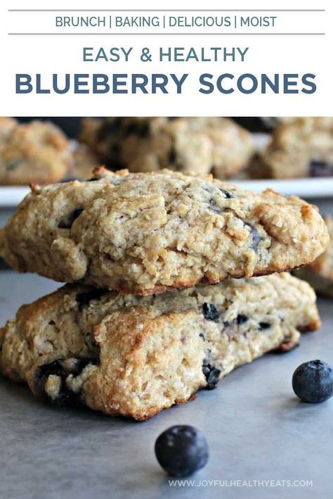 Healthy Scones, Blueberry Lemon Scones, Blueberry Scones Recipe, Lemon Scones, Clean And Delicious, Blueberry Scones, Healthy Blueberry, Vegan Blueberry, Easy Blueberry