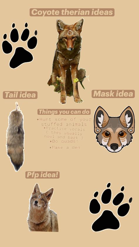 Anyone can view this! Coyote Therian Mask, Therian Coyote, Coyote Running, Coyote Therian, Coyote Starrk, Therian Ideas, Coyote Tail, Therian Stuff, Coyote Hunting