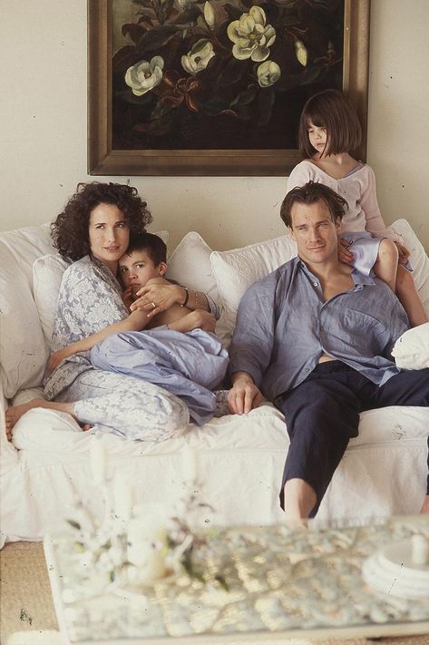 Andie Macdowell, Guys Fashion, Travel Essentials Men, Star Family, Family Shoot, Celebrity Families, Family Posing, We Are Family, Mom Kid