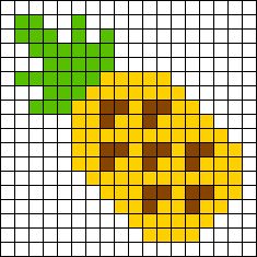 Pineapple perler bead pattern Trin For Trin Tegning, Modele Pixel Art, Perler Bead Templates, Hama Beads Patterns, Pola Kristik, Minecraft Pixel Art, Diy Perler Beads, Pola Sulam, Mini Cross Stitch