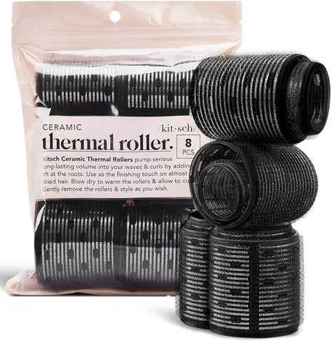 Kitsch Ceramic Thermal Hair Rollers - Velcro Rollers for Hair Volume | Large Hair Rollers for Long Hair | Jumbo Hair Rollers for Short Hair | Velcro Hair Rollers for Medium Hair, 8 pcs (Variety Pack) : Amazon.co.uk: Beauty Rollers For Long Hair, Velcro Curlers, Rollers For Hair, Curlers For Short Hair, Velcro Hair Rollers, Curlers For Long Hair, Roller Hair, Velcro Rollers, Hair Curlers Rollers