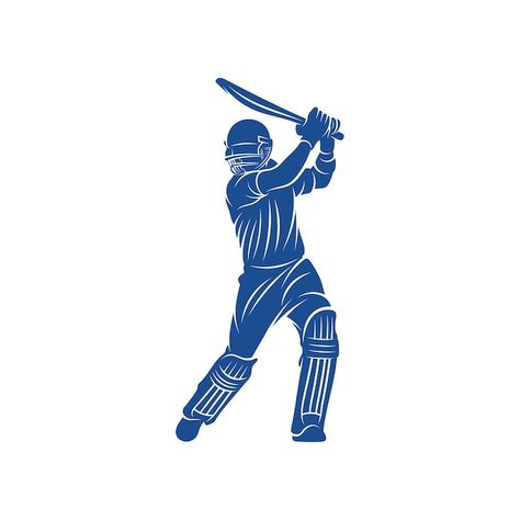 Cricket player logo design vector icon s... | Premium Vector #Freepik #vector #cricket-player #batsman #cricket-game #cricket-batsman Cricket Logo Png Hd, Batsman Cricket Vector, Bat Ball Cricket Dp, Cricket Png Logo, Cricket Logo Design Without Name, Cricket Logo Design Png, Cricket Symbol, Cricket Logo Design Ideas, Cricket Logo Creative