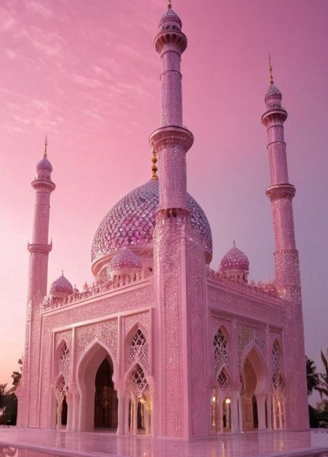 Photo Baground Hd 1080p, Pink Muslim Wallpaper, Islam Pink Aesthetic, Mosques Wallpaper, Muslim Aesthetic Wallpaper, Pink Islamic Wallpaper, Pink Quran, Bow Wallpaper Iphone, Pink Mosque