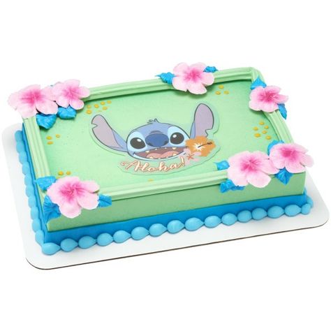 Stitch Sheet Cake, Stitch Cake, Birthday Places, Edible Cake Toppers, Sugar Paste, Edible Cake, Sheet Cake, Vanilla Flavoring, Stitch Disney