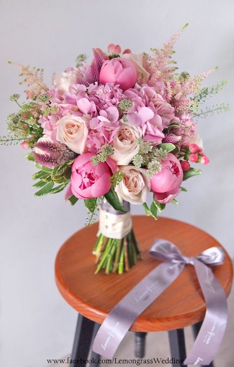 Follow us @ SIGNATUREBRIDE on Twitter and on Facebook at SIGNATURE BRIDE MAGAZINE Hydrangea Bouquet Wedding, Bridal Bouquet Spring, Peony Bouquet Wedding, Bridal Bouquet Pink, Pink Bridal, Trendy Flowers, Pink Bouquet, Beautiful Flower Arrangements, Bouquet Of Flowers