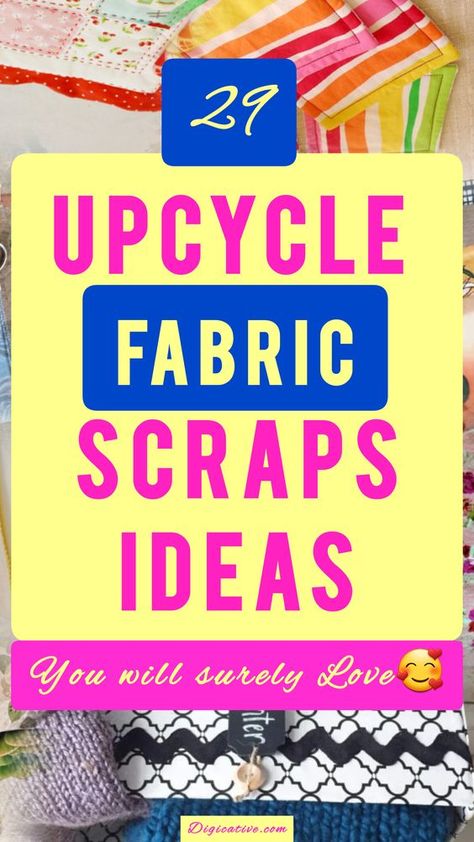 Get amazing upcycle fabric scraps ideas to recycle fabric scraps. Uses For Fabric Scraps, Fabric Scraps Ideas, Fabric Covered Hangers, Recycle Fabric Scraps, Recycled Fabric Art, Leftover Fabric Crafts, Recycle Fabric, Creative Upcycling, Upcycle Crafts