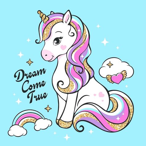 Vector glitter unicorn art fashion illus... | Premium Vector #Freepik #vector #pony #unicorn #cute-unicorn #cartoon Fashion Illustration Drawing, Kawaii Pics, Unicorn Vector, Art Fashion Illustration, Unicorn Cartoon, Gold Vector, Glitter Unicorn, Pony Unicorn, Unicorn Illustration