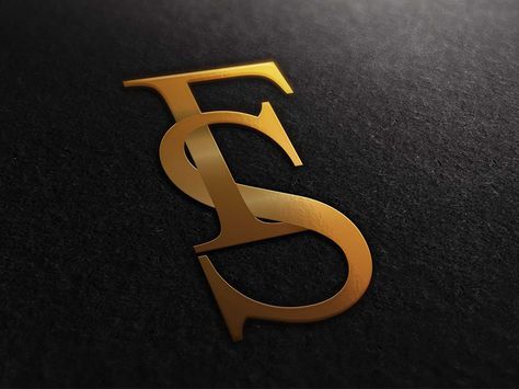 FS Logo Design logo freelance design elengant black golden royal text typography F S Love Dp, Fs Logo Design, Business Logo Ideas, Logo For Company, Fs Logo, Wallpaper Love, Alphabet Letters Design, Wedding Logo Design, S Love Images