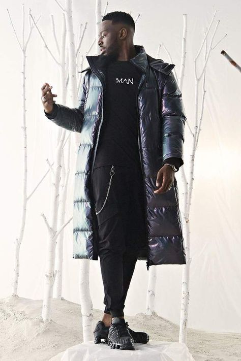 Long Puffer Jacket Outfit, Puffer Jacket Outfit Men, Puffer Jacket Outfit, Coach Jackets, Long Puffer Jacket, Borg Jacket, Heavy Coat, Jackets For Men, Distressed Denim Jacket