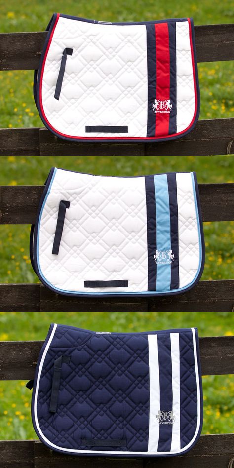 B Vertigo Isaac All Purpose Saddle Pad - A plush, quilted pad featuring beautiful seasonal contrast stripes and logos. Equine Fashion, English Tack, Horse Fashion, Horse Equipment, Horse Gear, English Riding, Horse Accessories, Equestrian Gifts, Horse Supplies