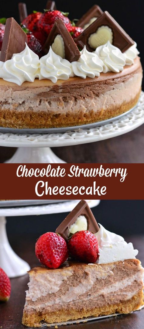 Fall Cheesecakes, Beautiful Cheesecake, Marbled Cheesecake, Fall Cheesecake, Marble Cheesecake, Ultimate Cheesecake, Chocolate Covered Strawberry Cheesecake, Chocolate Strawberry Cheesecake, Strawberry And Chocolate