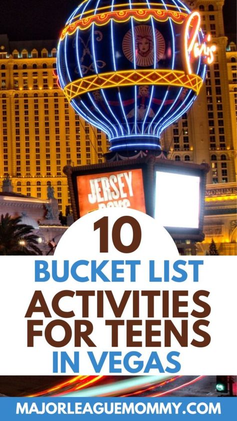 Fun Things to do in Vegas with Teens in 2024 | Major League Mommy Things To Do In Las Vegas With Teens, Things To Do In Vegas With Teens, Las Vegas With Teenagers, Things To Do In Vegas With Kids, Las Vegas With Teens, Vegas With Teenagers, Vegas With Teens, Las Vegas Family Vacation, Las Vegas Activities