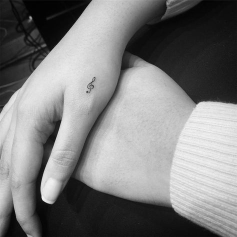 Treble Tattoo, Treble Clef Tattoos, Love Music Tattoo, Clef Tattoo, Small Music Tattoos, Music Lover Tattoo, Violin Tattoo, Piano Tattoo, Treble Clef Tattoo