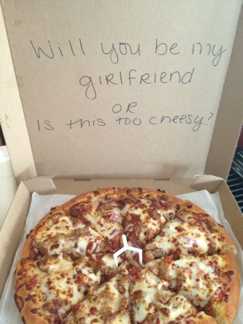 or is this too cheese? Pizza Pick Up Lines, Will You Be My Girlfriend, What I Like About You, Pick Up Lines Cheesy, Ask Out, Romantic Gestures, Me As A Girlfriend, Totally Me, The Perfect Guy