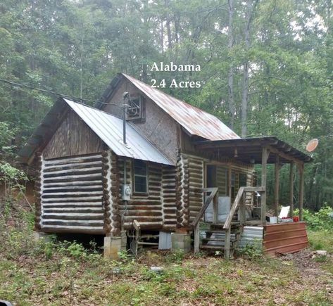 Cabin Kits For Sale, Cheap Log Cabins, Cheap Property For Sale, Log Homes For Sale, Old Log Cabin, Cheap Cabins, Cheap Houses For Sale, Land Ideas, Goat Shelter