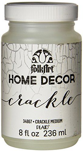 FolkArt Home Decor Medium (8-Ounce), 34867 Crackle FolkArt Crackle Medium, Decorative Painting Techniques, Cabinet Doors Repurposed, Furniture Craft, Old Cabinet Doors, Wall Painting Techniques, Crackle Painting, Wall Painting Decor, Bedroom Walls