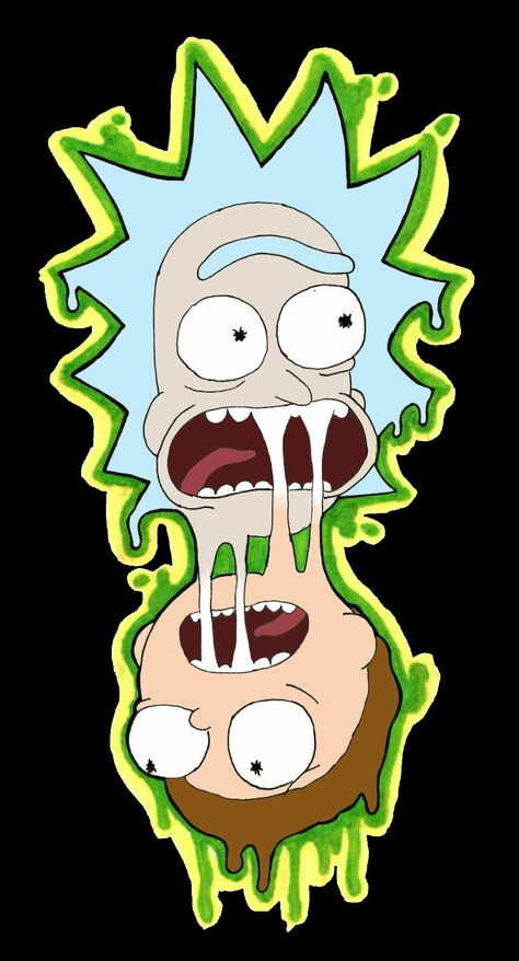 Rick And Morty Rugs, Rick And Morty Draw Trippy, Trippy Rick And Morty Painting Ideas, Rick And Morty Drawings, Rick And Morty Illustration, Rick And Morty Aesthetic, Rick And Morty Fanart, Rick And Morty Tattoo, Rick And Morty Image