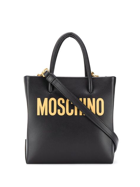 MOSCHINO MINI LOGO TOTE BAG. #moschino #bags #shoulder bags #hand bags #leather #tote Mini Essentials, Moschino Bag, Bear Leather, Moschino Bags, Logo Tote Bag, Bags Style, Everyday Tote Bag, Vintage Crossbody Bag, Mini Logo