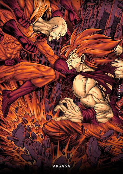 Saitama Fanart, Goku Vs Saitama, One Punch Man Manga, Tshirt Illustration, Dragon Ball Painting, One Punch Man Anime, Goku Vs, Screen Printing Designs, Anime One