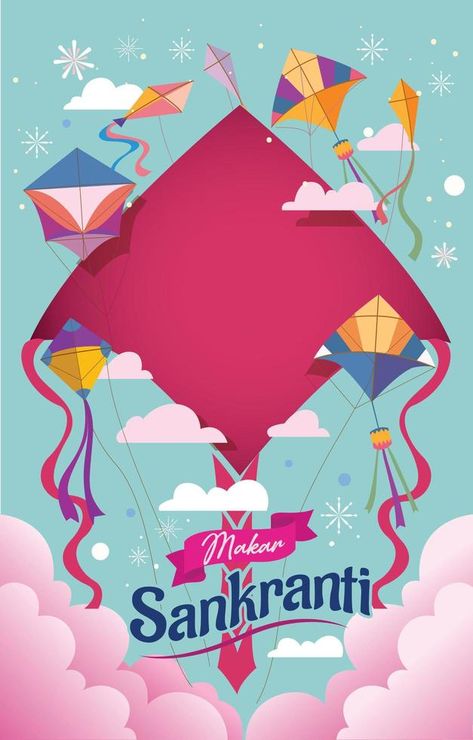 Happy Makar Sankranti with Kites Flying Happy Kite Festival, Kite Festival Illustration, Kite Festival Poster Design, Kite Poster Design, Kite Festival Poster, Makar Sankranti Poster, Happy Makar Sankranti Wallpaper, Makar Sankranti Wallpaper, Makar Sankranti Photo