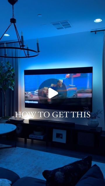 Jenny Figueroa on Instagram: "This is the set up of our @philipshue TV lights! ✨ 

Comment “Shop” for links to all the products directly in your DMs! ✨

#philipshue #interiorlights #livingroomdecor #smarthome #homeupgrade" Tv Backlight Ideas, Philips Hue Inspiration, Phillips Hue Lighting Ideas, Philips Hue Tv, Tv Lighting Ideas, Philips Hue Lighting Ideas, Led Lights Behind Tv, Led Lights Living Room Aesthetic, Govee Led Light Ideas