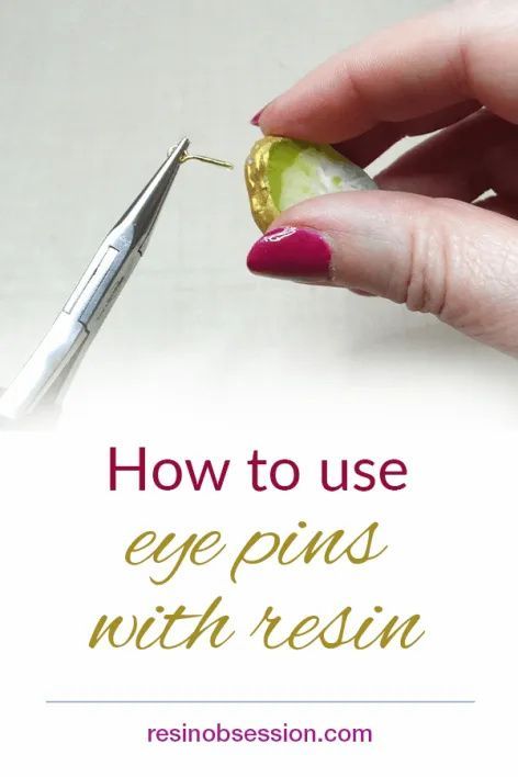 Learn how to insert eye pins into resin charms to easily turn them into wearable jewelry! . . . #resin #resinobsession #resinjewelry