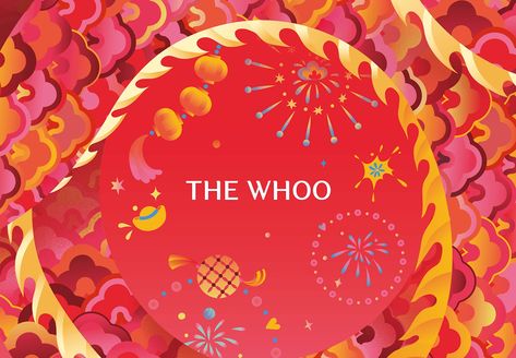 THE WHOO CNY Gift Box Illustration Festive Gift Box Design, Gift Box Illustration, Festive Packaging, Box Illustration, Snake Gift, Luxury Packaging Design, New Year Illustration, Chinese Pattern, American Illustration