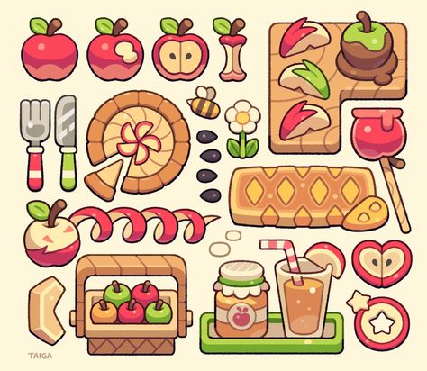 Chibi Food, Food Doodles, Desain Buklet, Paper Toys Template, 8bit Art, Props Art, Food Illustration Art, Cute Food Drawings, Cute Food Art