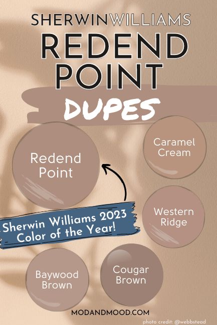 Redend Point - Sherwin Williams Color Of The Year - Mod & Mood Resend Point Sherwin Williams, Sw Redend Point, Redend Point Color Sherwin Williams, Sherwin Williams Redend Point, Sw 9081, Redend Point, Sherwin Williams Paint Neutral, 2023 Color Of The Year, Best Bathroom Colors