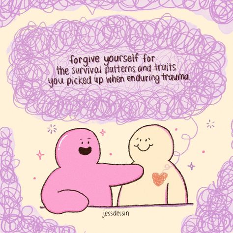 “Forgive yourself for not knowing better at the time. Forgive yourself for giving away your power. Forgive yourself for past behaviors. Forgive yourself for the survival patterns and traits you picked up while enduring trauma. Forgive yourself for being who you needed to be.” - Audrey Kitching 💖🫧💖 Let go of guilt and regrets. Forgive yourself for past mistakes, behaviors, and survival patterns. Acknowledge your growth and allow yourself to move forward with self-compassion. Embracing self-for... Need To Heal Quotes, Forgive Yourself For Not Knowing, Let Go Of Guilt, Pink Motivation, Guilt Quotes, Mr Bubbles, Self Compassion Quotes, Positive Quote Poster, Compassion Quotes