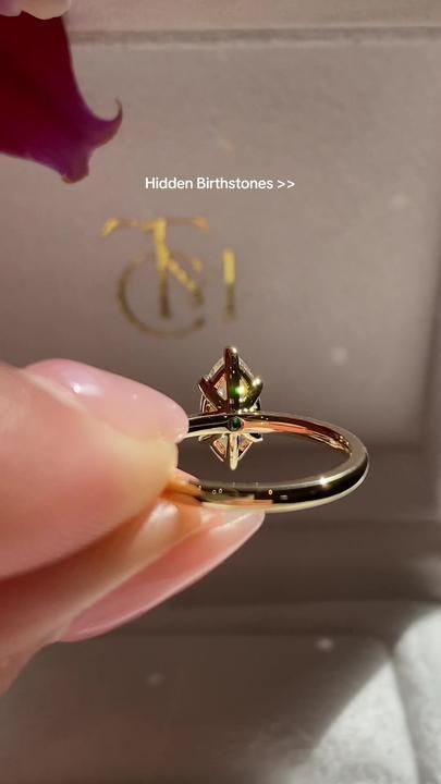 Hidden Lab Grown Emerald Birthstone 💚 Would you get a hidden birthsto... | TikTok Hidden Gemstone Engagement Ring, Hidden Stone Engagement Ring, Emerald Birthstone, Stone Engagement Rings, Gemstone Engagement Rings, Hidden Gems, Lab Grown, Birthstone, Engagement Ring