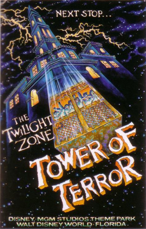 Vintage Disney Posters, Disneyland Vintage, Disney Moments, Mgm Studios, Disneyland Attractions, Hollywood Tower, The Twilight Zone, Disney Attractions, Retro Disney