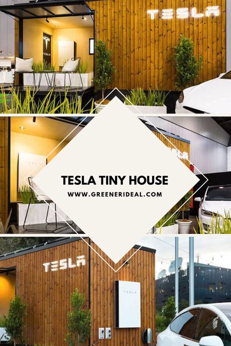 Tiny houses are the rage these days, and now electric car manufacturer and energy solutions provider Tesla is getting in on the action. In their Tiny House Tesla Shows off Powerwall Capabilities! Tesla House, Portable Homes, Victorian Tiny House, Micro Homes, Tesla Powerwall, Tiny House Village, House Village, Micro House, Green Tech