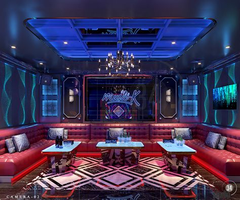 Studio-K Luxury KTV Room on Behance Ktv Interior Design, Karaoke Room, Art Interior Design, Social Games, Art Interior, Interior Design Art, Bar Lounge, Interior Art, Bars For Home