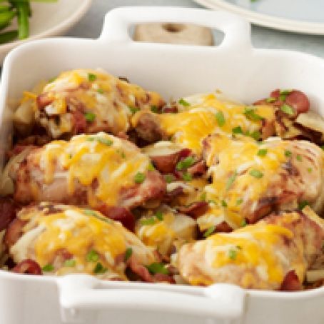 Chicken & Roasted Red Potatoes Bacon Cheddar Chicken, Red Potato Recipes, Kraft Foods, Chicken Roasted, Roasted Red Potatoes, Cheddar Chicken, Chicken And Potatoes, Kraft Recipes, Kraft Heinz