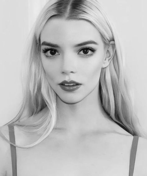 Anya Taylor Joy No Makeup, Anya Taylor Joy Eyes, Anya Taylor Joy Black And White, Anya Taylor Joy Side Profile, Ethereal Celebrities, Anna Taylor Joy Aesthetic, Anya Taylor Joy Face, Anya Taylor Joy Makeup, Anya Taylor Joy Aesthetic