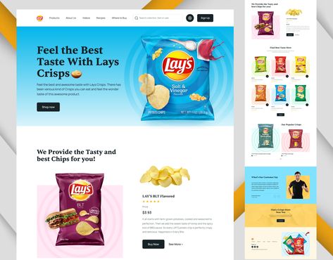 Crisp Delights: Unveiling the New Lay's Website Design on Behance Chips Website Design, Brand Background, Photoshop Portfolio, Best Chips, Infographic Design Inspiration, Architecture Concept, Architecture Concept Drawings, Webpage Design, Portfolio Template