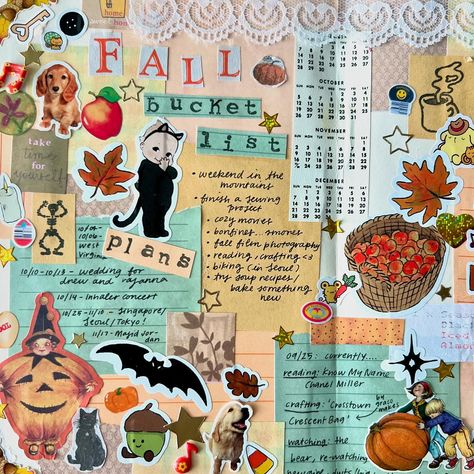 Obsessed with every single detail of this journal!! 🍁🐈‍⬛🎃☕️ Using lots of @elowyn.makes.art spooky stickers 🫶 October Junk Journal Ideas, October Junk Journal, Fall Journal Spread, Fall Sketchbook Ideas, Halloween Junk Journal Ideas, Small Journal Ideas, Journal Ideas Stickers, Collage Journal Ideas, Art Journal Aesthetic