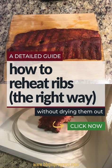 There are many ways to reheat ribs. Each comes with its pros and cons. Now, reheating ribs doesn’t mean eating dry and tasteless meat. Follow all the advice and techniques I’m showing in this Pin, you won’t be disappointed anymore. #reheatribs #bbq #smokedribs Reheating Prime Rib, Oven Pork Ribs, Ribs In Oven, Bbq Baby Back Ribs, Oven Baked Ribs, Smoked Pork Ribs, Bbq Pork Ribs, Rib Meat, Baked Ribs