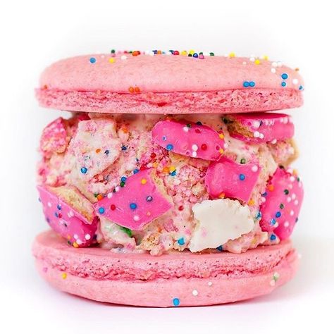 Animal cookie pink ice cream sandwiches Macaroon Ice Cream, Churro Ice Cream Sandwich, Macaron Ice Cream, Macaron Ice Cream Sandwich, Chocolate Macaroons, Rainbow Ice Cream, Fairy Bread, Ice Cream Cookie Sandwich, Afternoon Delight