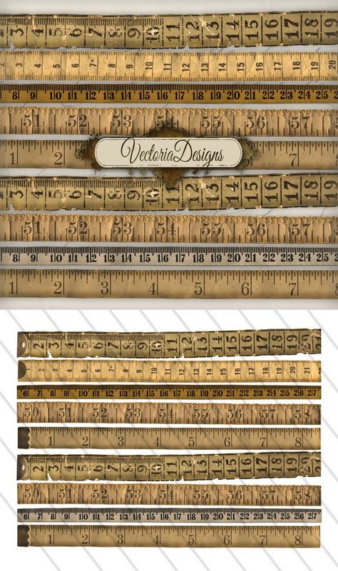 Printable Lables, Printable Ruler, Scrapbook Printables Free, Printable Tickets, Vintage Numbers, Free Vintage Printables, Decoupage Diy, Free Printable Art, Tape Measures