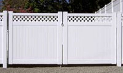 Double Driveway Gate Lattice Top - Priority Fence Inc Boundary Walls, Front Gates, Driveway Gate, Driveway, Lattice, Fence, Gate, Garage Doors, Room Decor